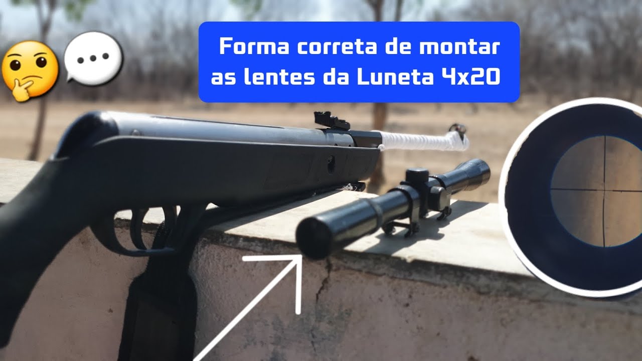 Aprenda desmontar e montar de forma fácil e rápido aa lentes de qualquer  LUNETA 4X20 OU 3X9X40!