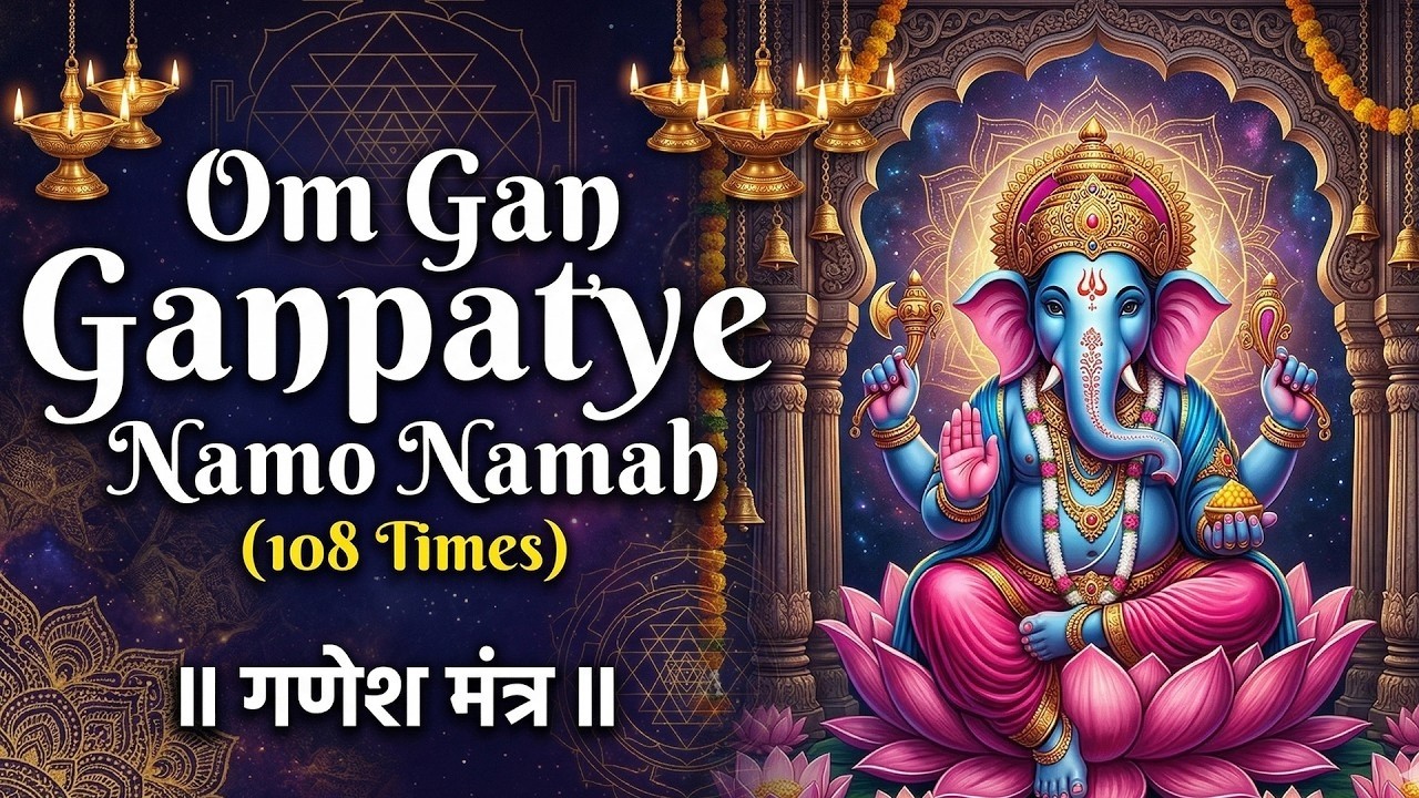 #Ganesh Mantra 108 Times - Om Gan Ganpataye Namo Namah | गणेश मंत्र - ओम गण गणपते नमो नमः