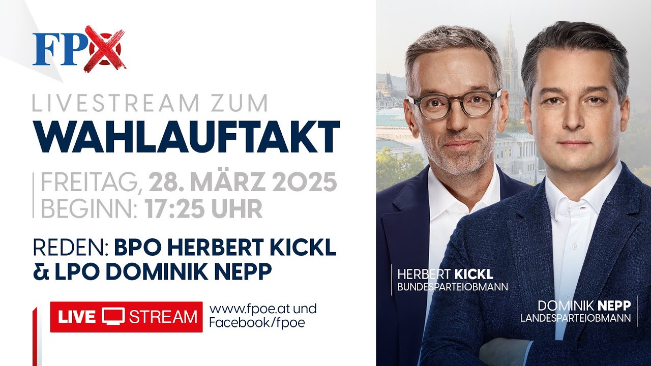 Der FPÖ-Wien-Wahlauftakt 2025 mit Herbert Kickl & Dominik Nepp