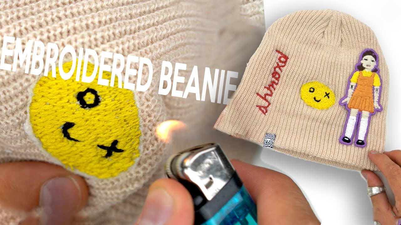 DIY Embroidered Beanie