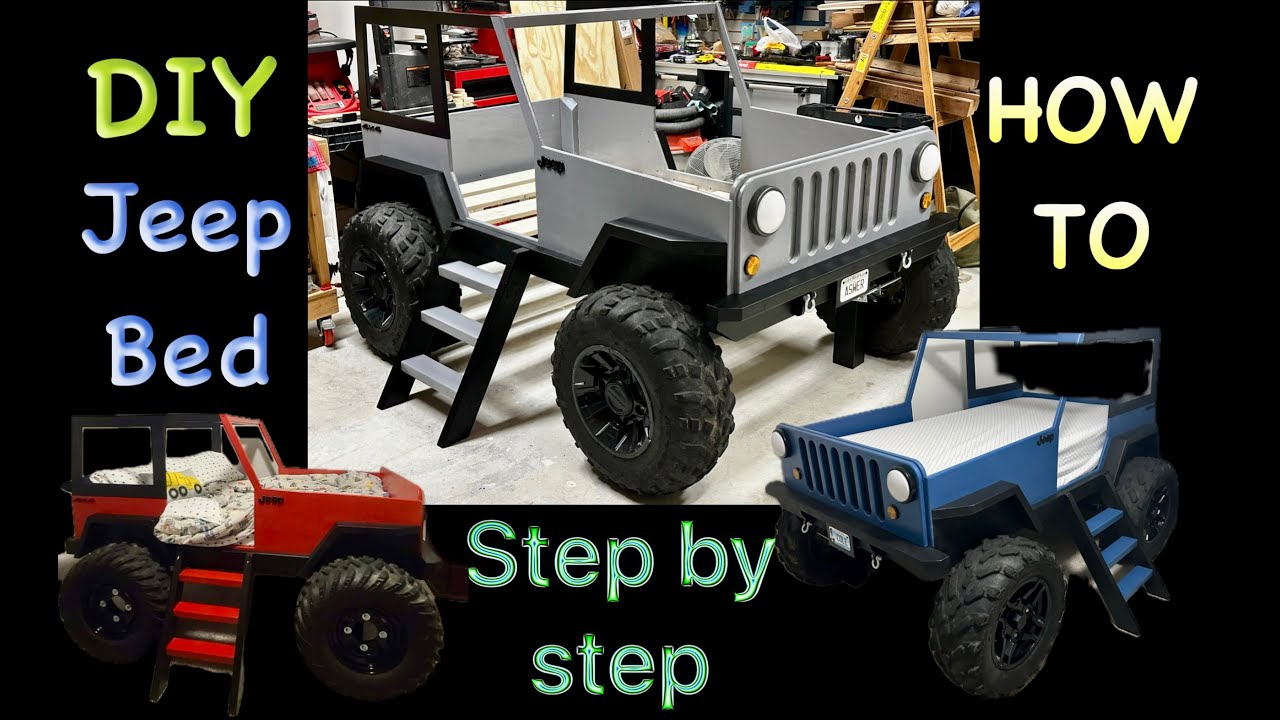 DIY KIDS JEEP BED - STEP BY STEP /  HOW TO  BUILD IN A WEEKEND (PART 1 OF 2)