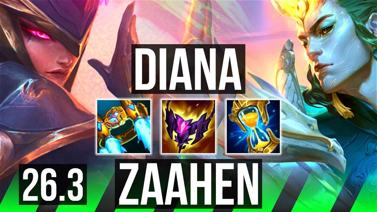 DIANA vs ZAAHEN (JGL) | 46K damage | EUW Master | 26.3