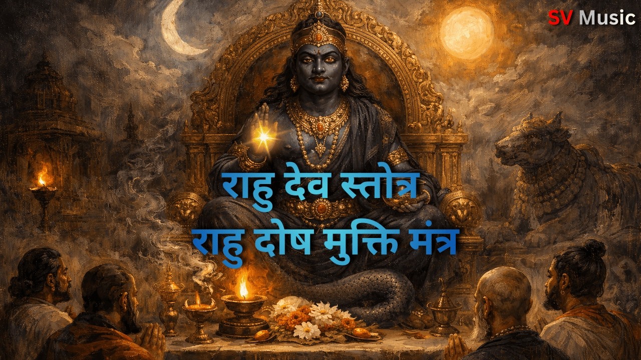 राहु देव स्तोत्र | Rahu Dev Stotram Mantra | राहु दोष शांति मंत्र | SV Music Official (Bhakti)