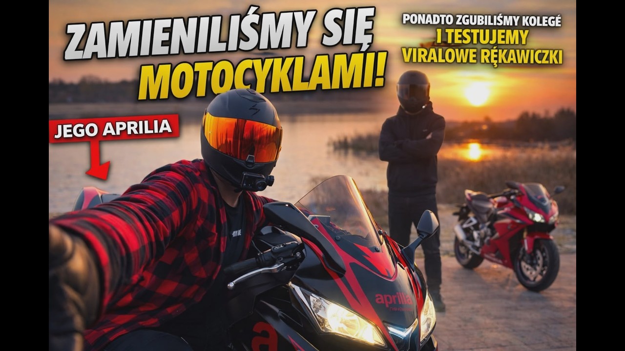 Zamienilismy się motocyklami ,zgubiliśmy kolege i testujemy viralowe rękawiczki MotoVlog z ekipą#15