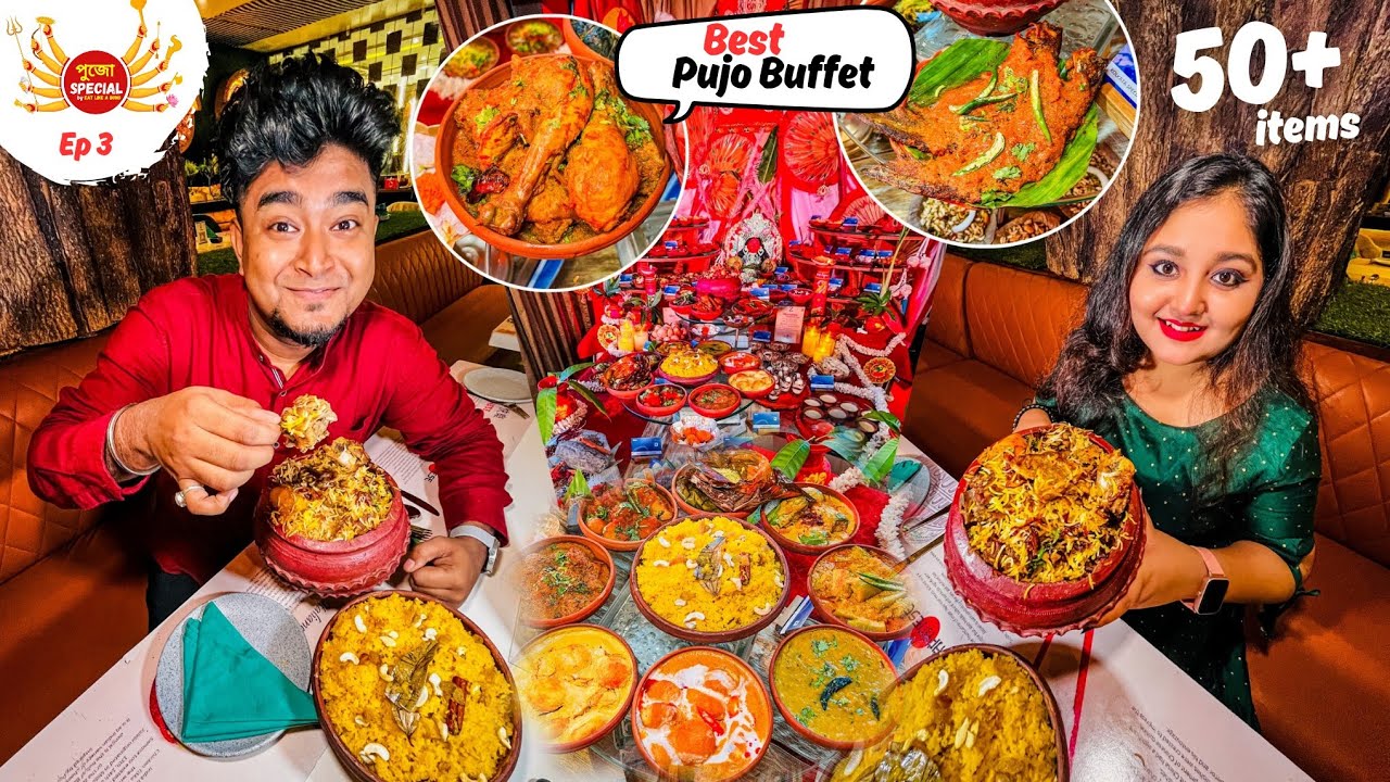4 Star Pujo Buffet with 50+ items 🤩 Best Pujo Buffet Kolkata | Unlimited Food | Zedd Kitchen Buffet