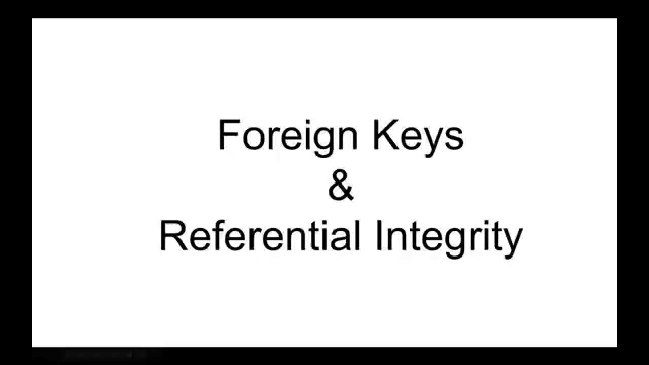 FK & Referential Integrity