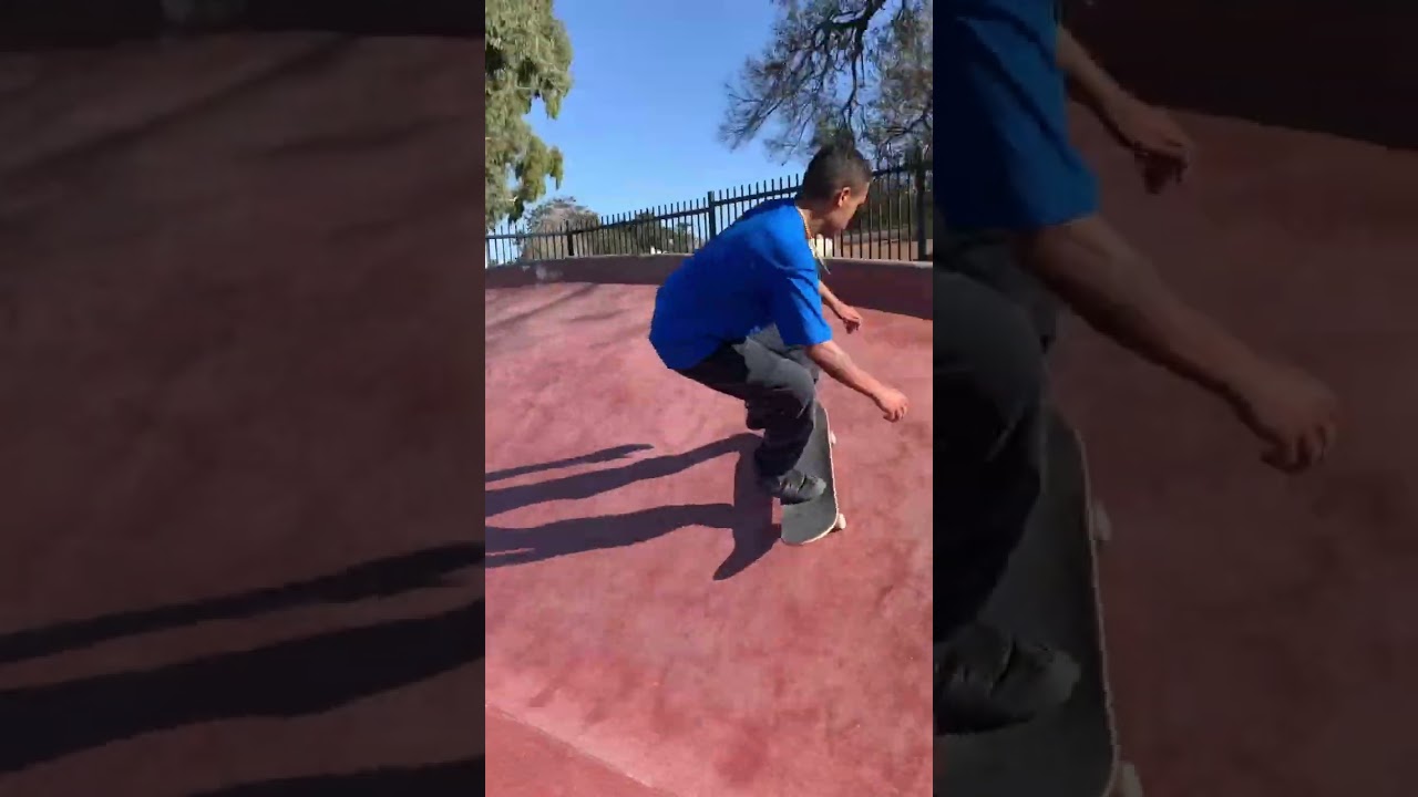 Yosef Ratleff half cab flip at stoner park.