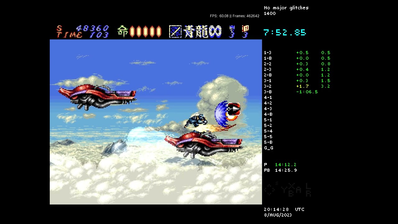 Hagane speedrun in 14:19 (No major glitches)