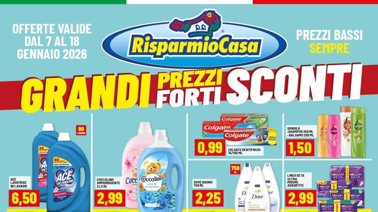 volantino RISPARMIO CASA BACK TO SCHOOL dal 7 al 18 gennaio 2026 