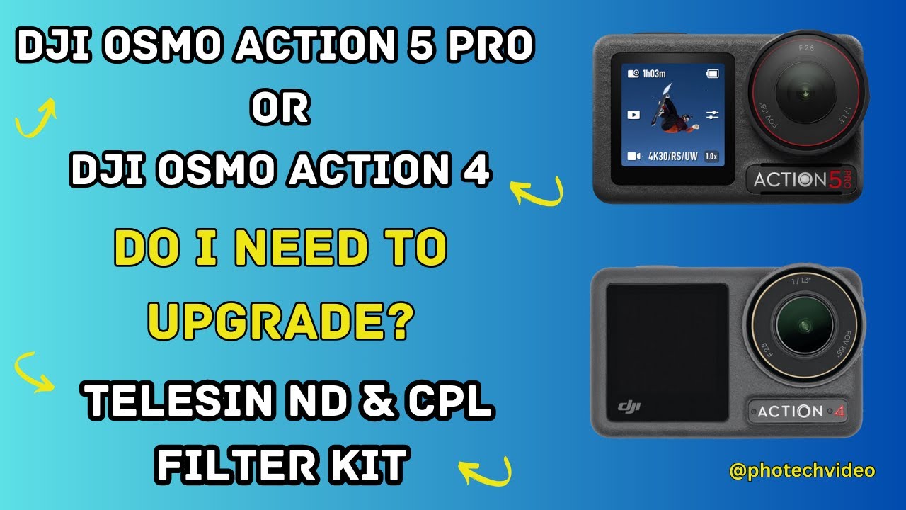 Dji Osmo Action 5 Pro Upgrade Or Stick With My Osmo Action 4? + Telesin ND & CPL Filter Set #dji