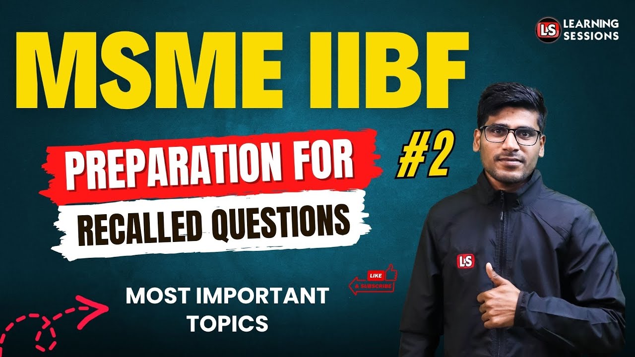 MSME Important Questions Part 2 | IIBF Exam Preparation | Hindi #2