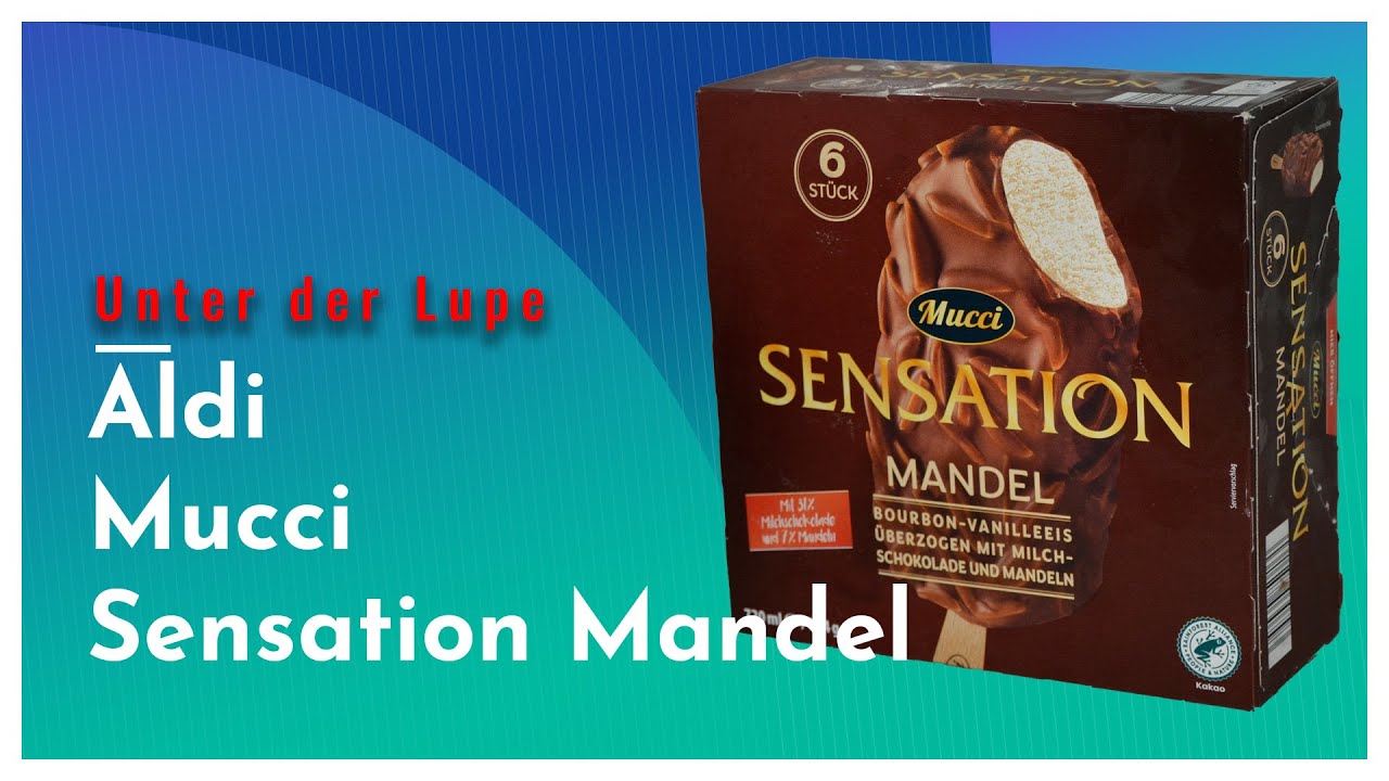 Aufgemacht und angebissen: Aldi Mucci Sensation Mandel Stieleis