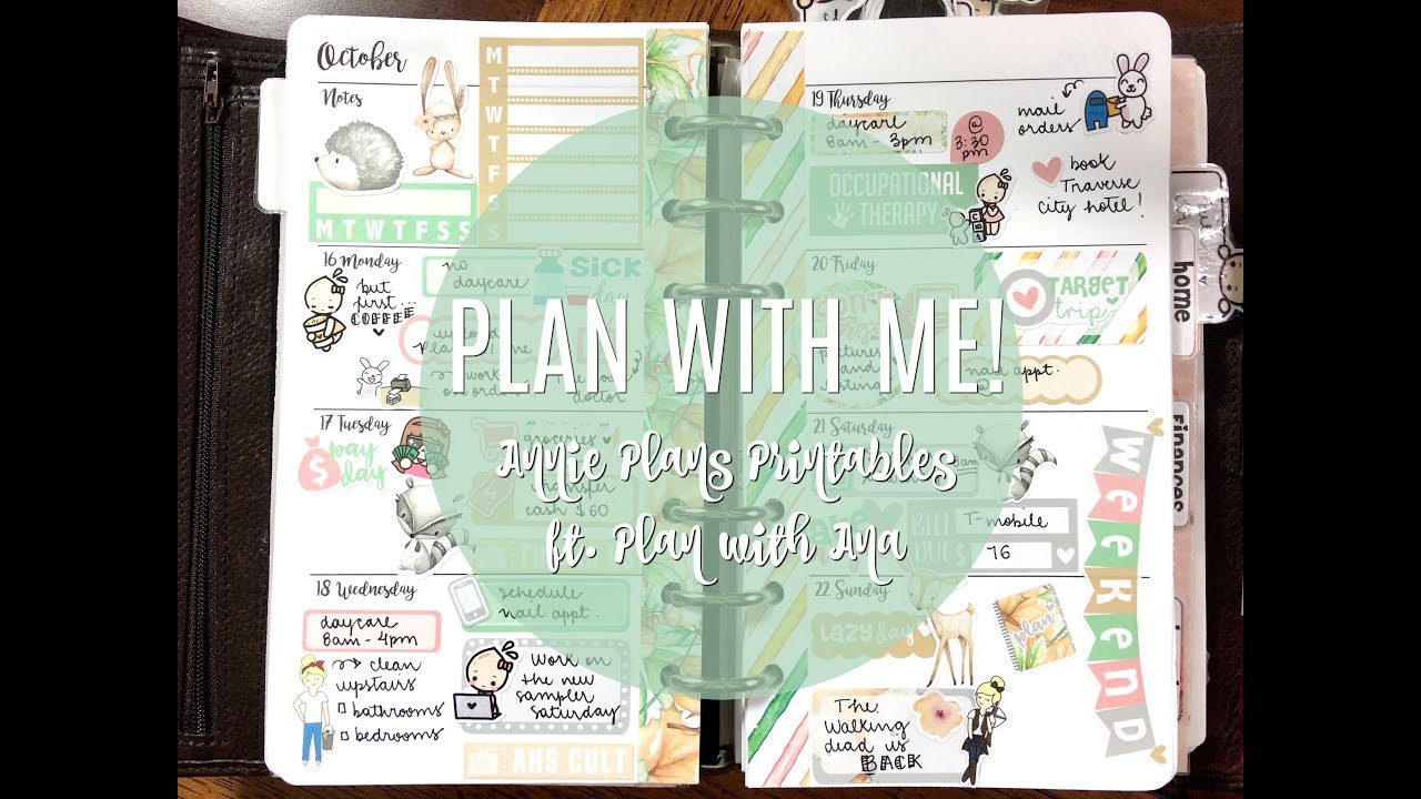 PLAN WITH ME | Wo2p Horizontal Annie Plans Printables