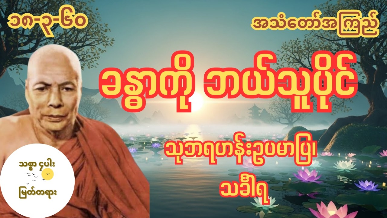 သုဘရဟန်းဥပမာပြ၊ သင်္ခါရ မိုးကုတ်ဆရာတော်ကြီး