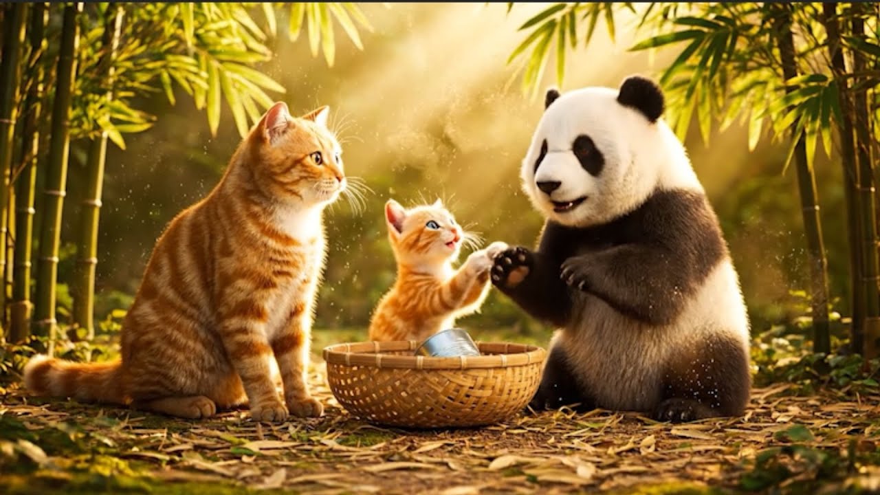 Mama Cat Rescues Abandoned Kitten Cooks Delicious Meals and Raises It as Her Own 😿❤️