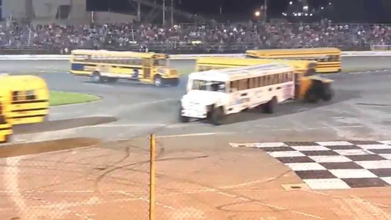 School Bus Figure 8 race 5/24/2014 Sportsdrome Speedway
