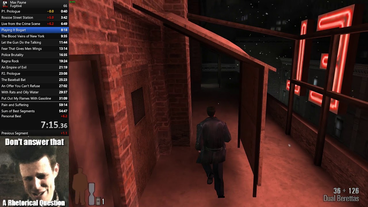 Max Payne Speedrun in 54:17
