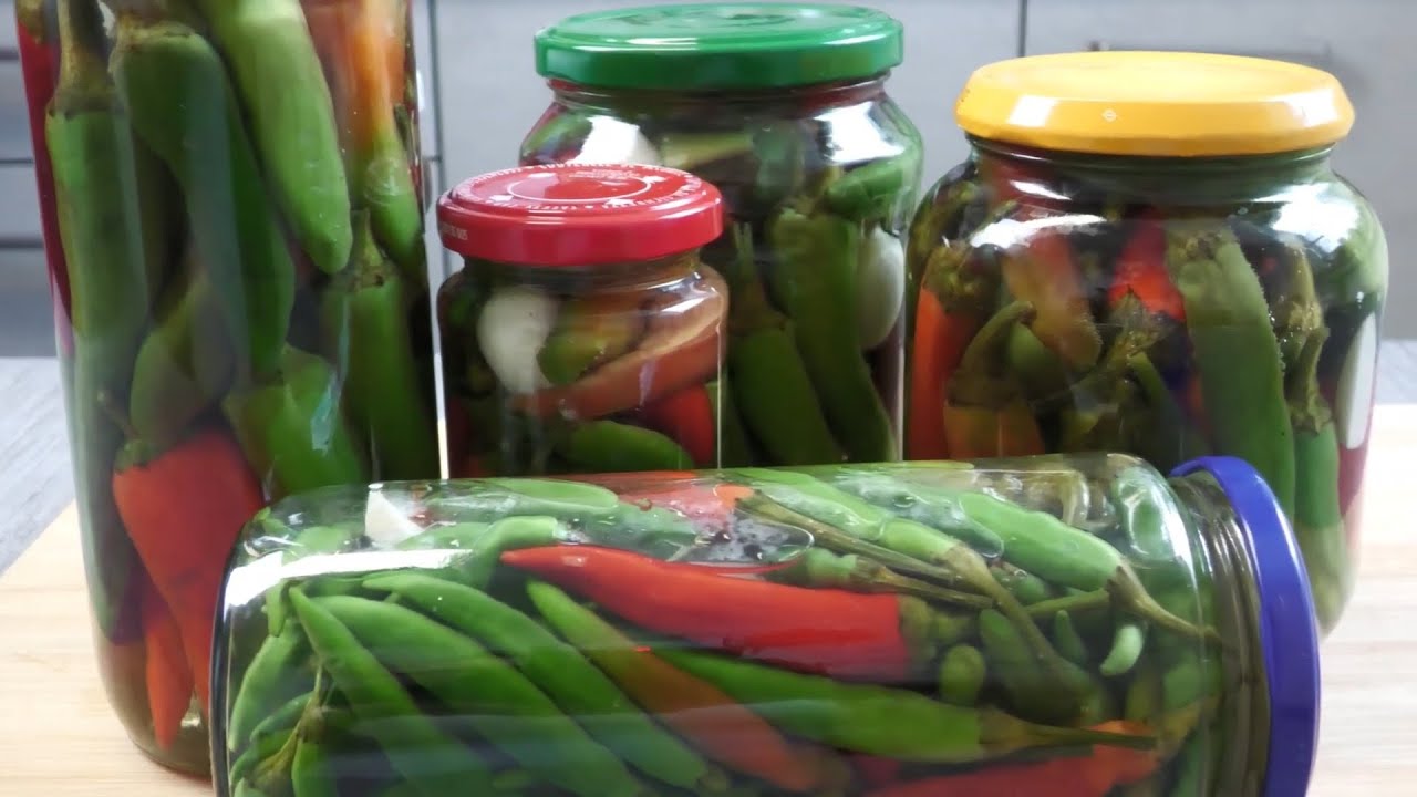 Рецепт Маринованных Перцев ЧИЛИ. Rezept f&uuml;r eingelegte Chilischoten.