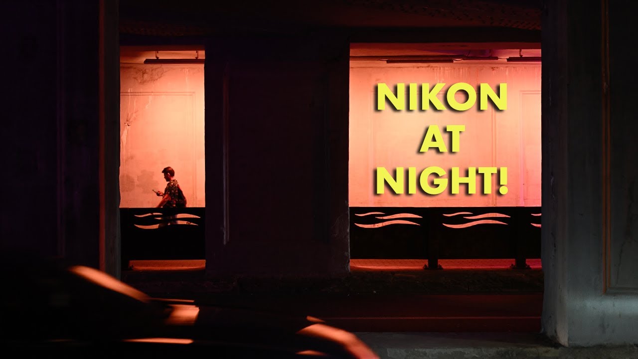 Nikon Z6III Low Light Video Nightime Walk | 4K City Stroll