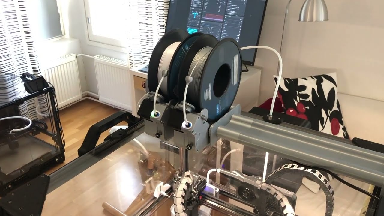 BusySnail filament changer 2 spool units testing #afc #mmu #ams #multimaterial #3dprinting