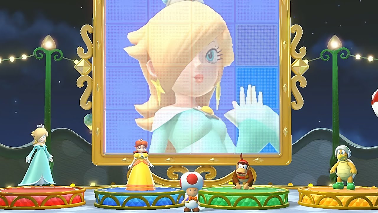 Super Mario Party Square Off Rosalina vs Daisy vs Diddy Kong vs Hammer Bro