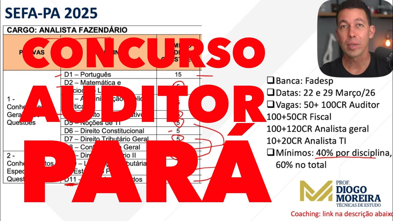 Concurso SEFA-PA 2025: análise do edital e dicas de estudo