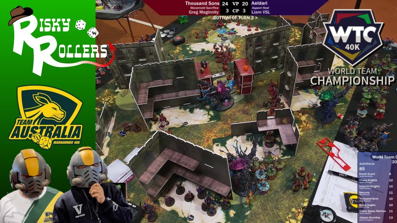 Warhammer 40k - Thousand Sons (Team Australia) vs Aeldari (Team Belgium) 2000pts - WTC 2025!