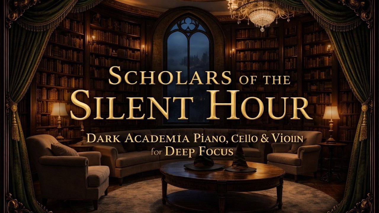 Scholars of the Silent Hour | Dark Academia Piano, Cello & Violin for Deep Focus