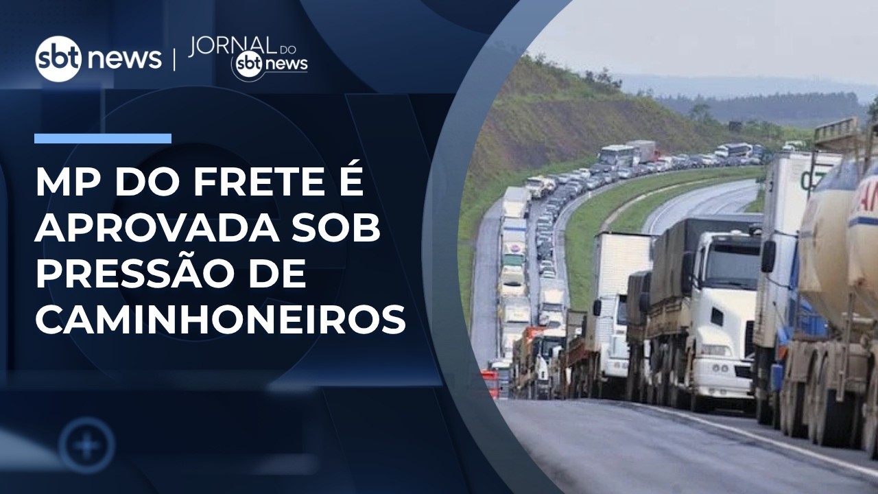 Senado aprova atualiza&ccedil;&atilde;o do piso m&iacute;nimo do frete ap&oacute;s press&atilde;o dos caminhoneiros | #JornaldoSBTNews
