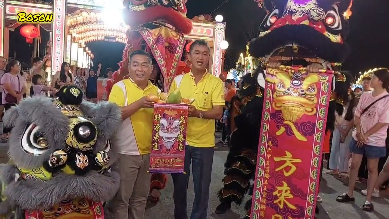 舞狮表演马六甲干冬清华宫丙午年正月初六晚 Lion Dance Chinese Lunar New Year Malacca Kandang Chinese Temple Festival 2026