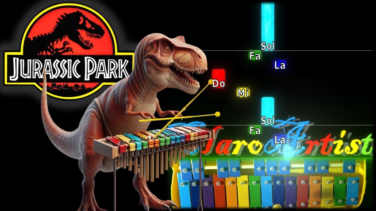 🦖 Cómo tocar JURASSIC PARK en Glockenspiel 🦕 Tutorial de Xilófono Escolar / Carrillón 