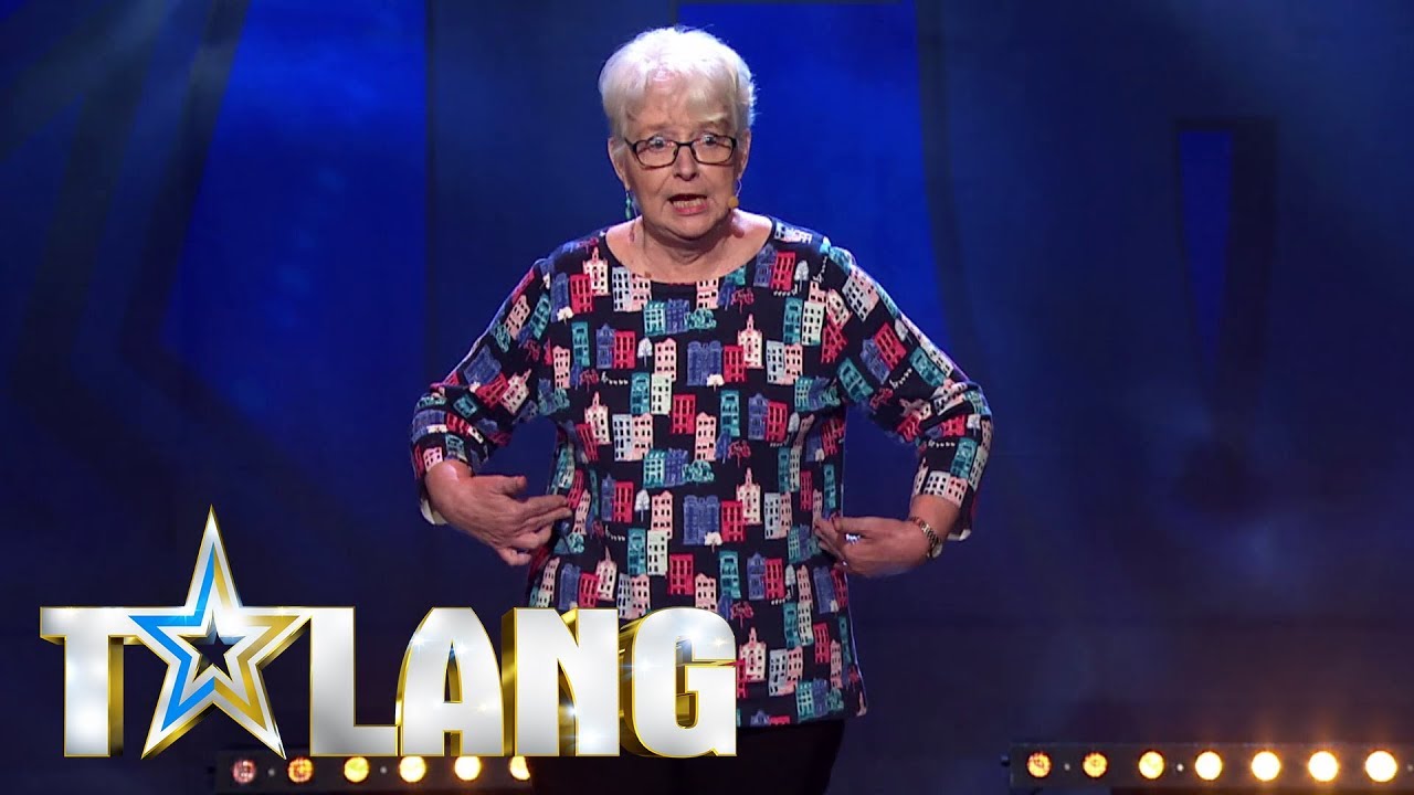 Pension&auml;ren Ulla-Britt Ovesen rappar i Talang 2018 - Talang (TV4)