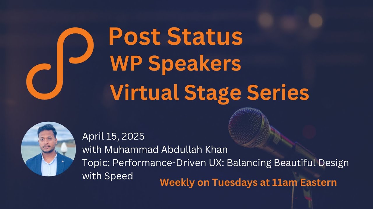 WP Speakers Virtual Stage: Muhammad Abdullah Khan