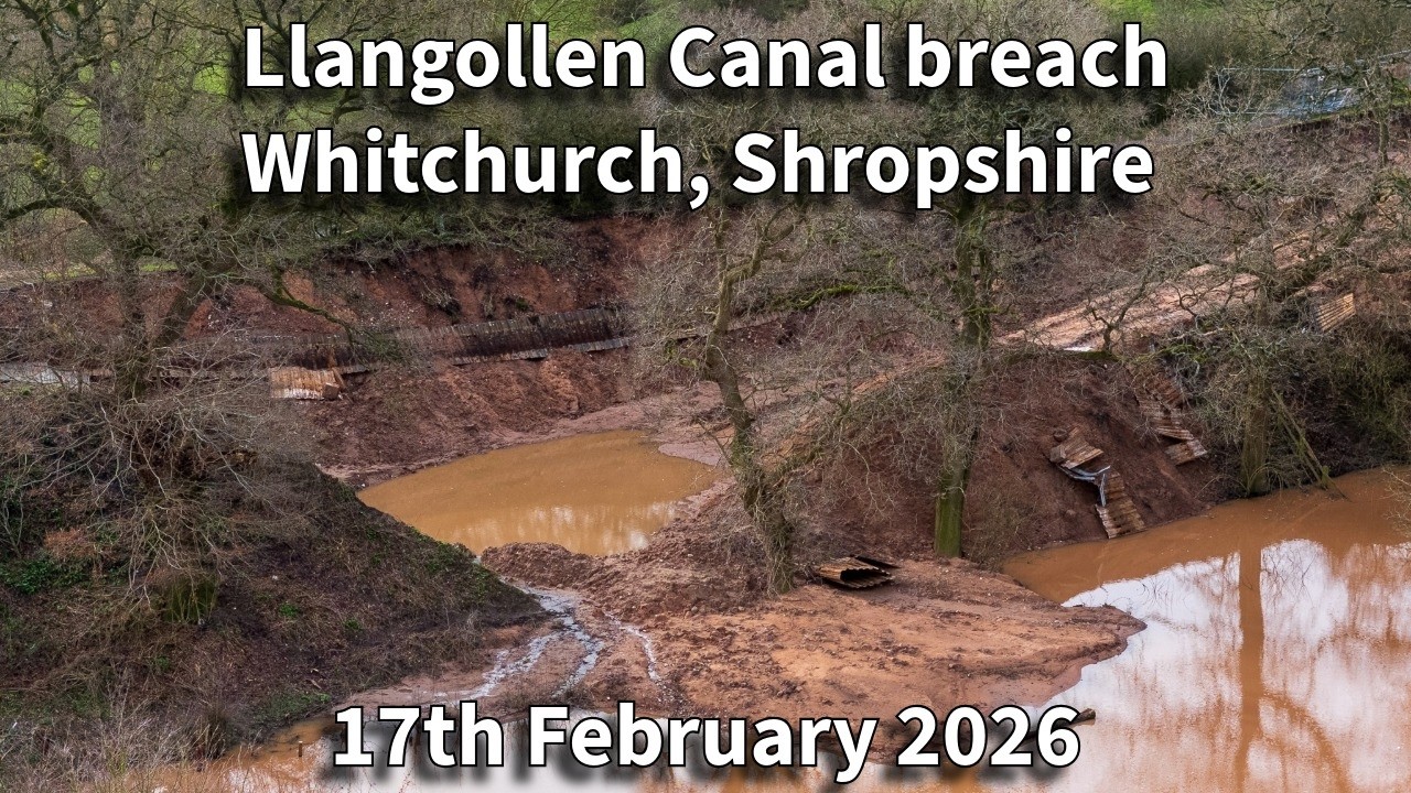 Llangollen Canal breach, Whitchurch - 17th February 2026