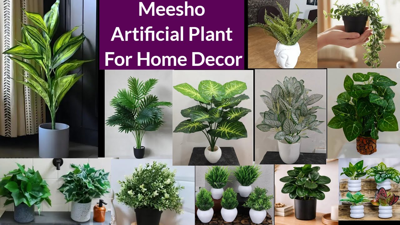 Meesho Artificial Plant Haul । Artificial Plant For Home Decor । Artificial Indoor  Fake plant । 