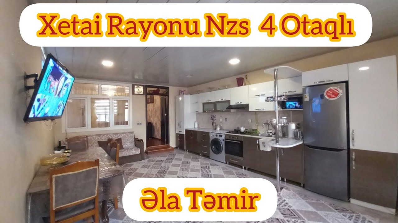 XETAİ RAYONU NZS QESEBESİNDE SATİLAN HEYET EVİ ELA TEMİRLİ 4 OTAQLİ 95.000 Azn