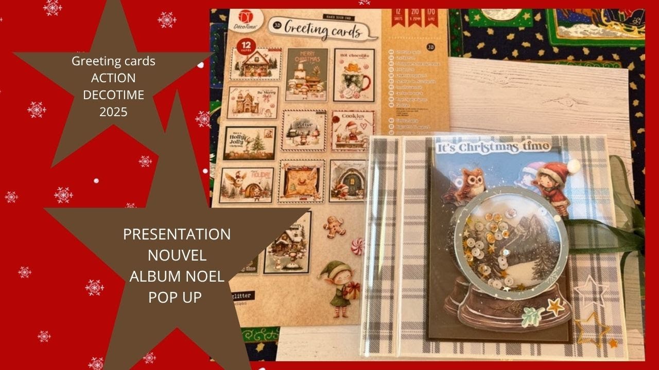 Pr&eacute;sentation Album Noel en Action Pop Up avant tuto #decotimecrafts #diy  #scrapbooking #pop up
