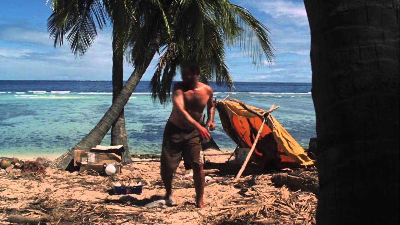 Cast Away - Hanks loses it, 