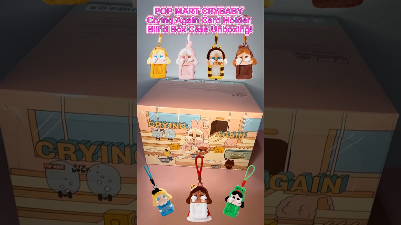 ✨POP MART Unboxing CRYBABY Crying Again Card Holder Blind Box Case!💖#popmart #cute #crybaby #kawaii
