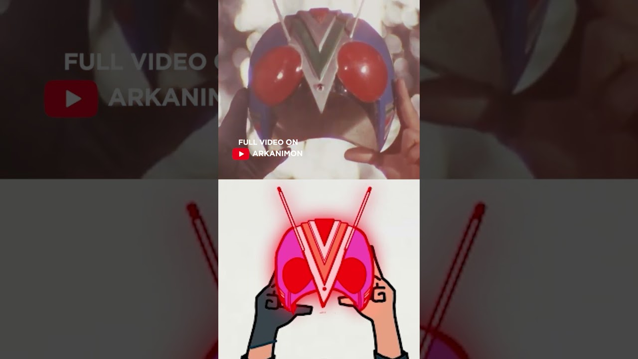 Riderman Henshin Original vs Animated  #tokusatsu #henshin