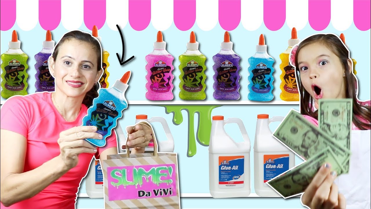 VIVI FINGE BRINCAR DE LOJA DE SLIME!!! Pretend Play Slime Shop
