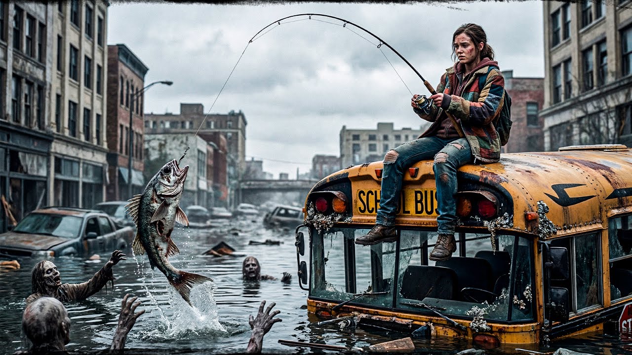 😱Survivor Girls Catch TERRIFYING MUTANTS from the Toxic River!  Fishing in the APOCALYPSE