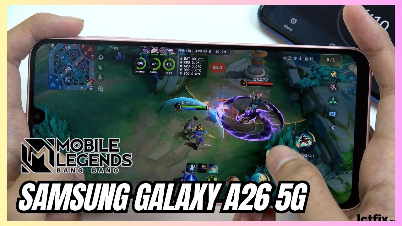 Samsung Galaxy A26 Mobile Legends Gaming test MLBB | Exynos 1380
