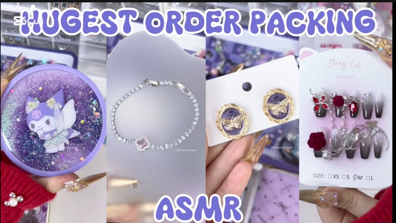 HUGEST ORDER PACKING 😻💅🏻(ASMR)||SMALL BUSINESS 