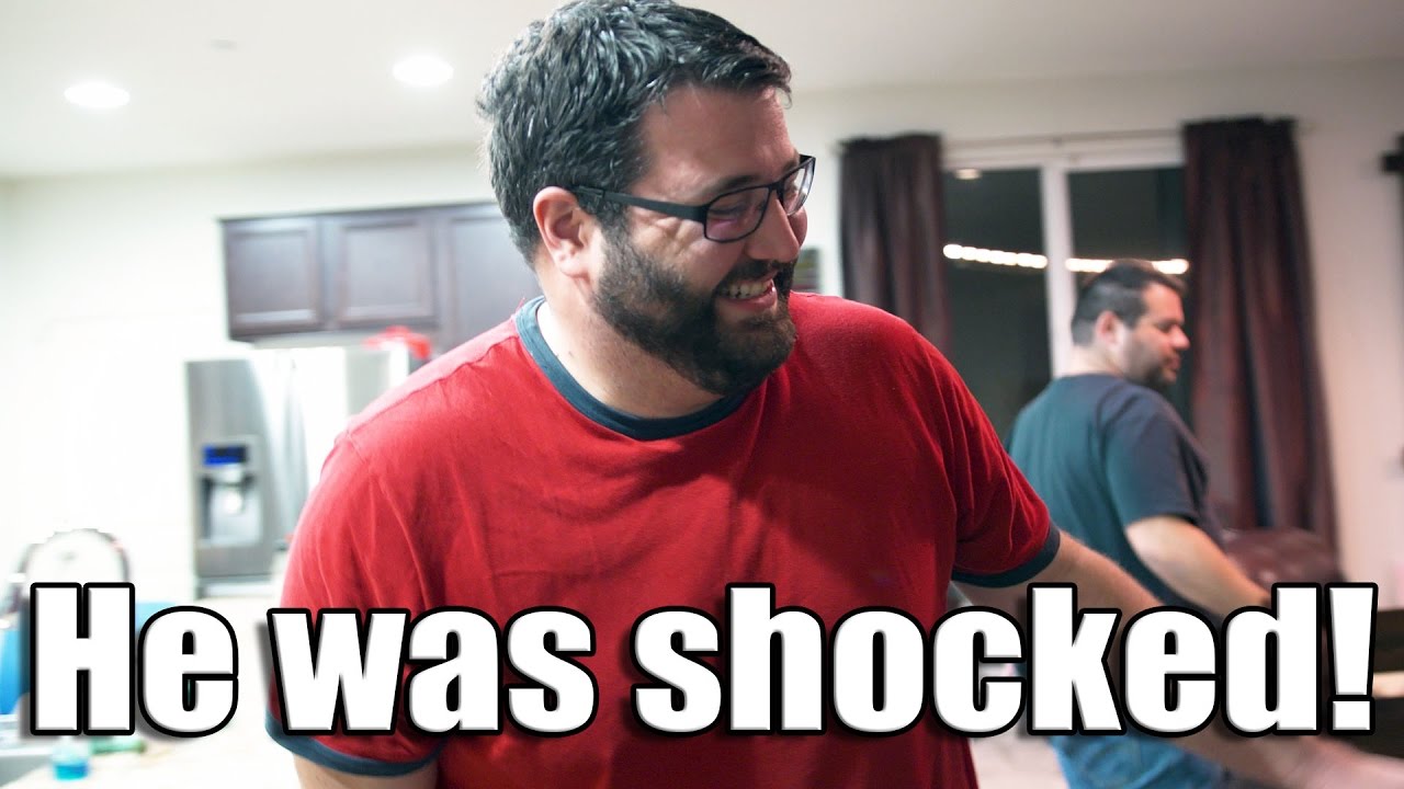 I surprised him with a new gaming PC! His reaction is priceless