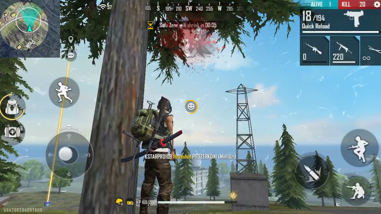 FRee Fire booyah with mini uzi