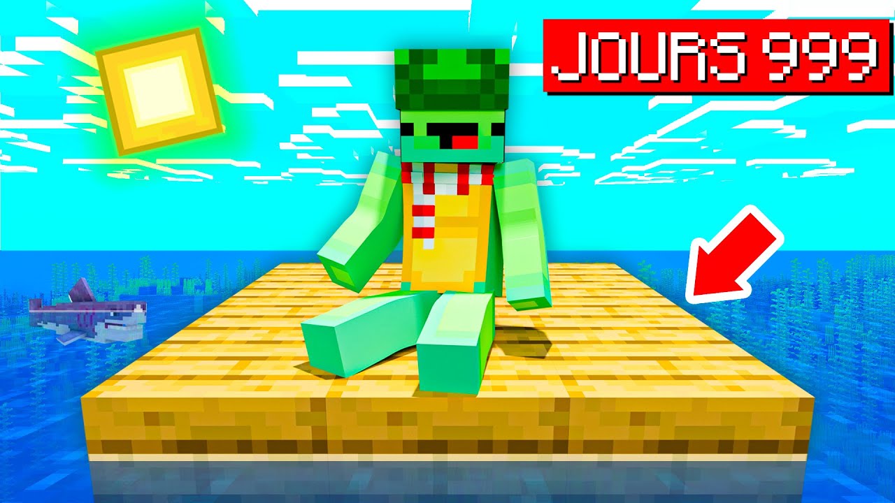J'ai survécu 24h au milieu de la mer sur Minecraft..