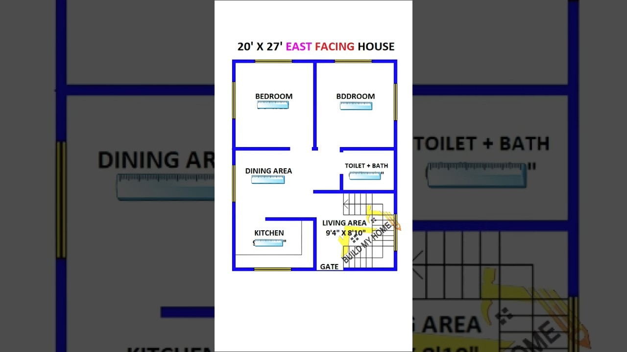 20 x 27 House Design/ #buildmyhome #houseplan #housedesign #housemap #home #trending