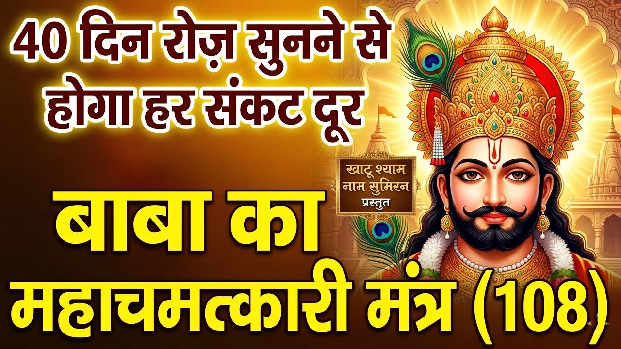 Khatu Shyam Mantra | Om Shyam Devay Barbareeke Haraye Paramatmane for 40 Days |108 Shyam Mantra Jaap