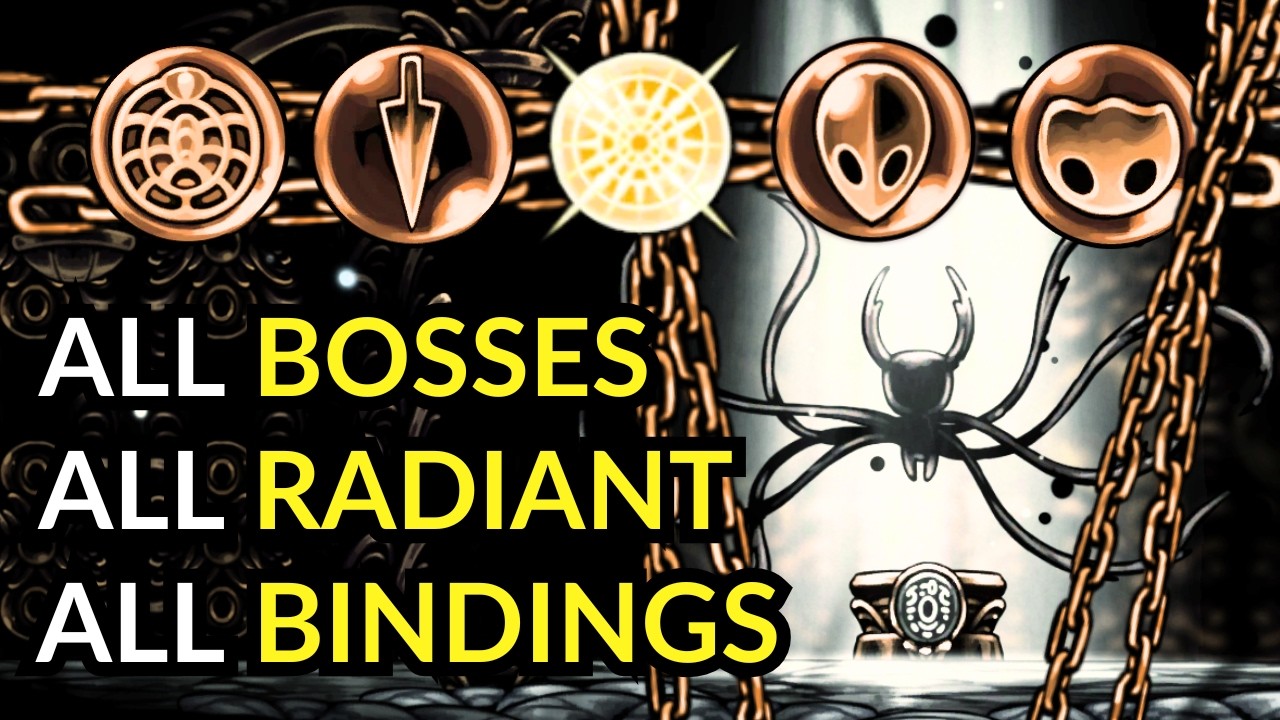 [Hollow Knight] Hall of Gods - All Bosses [Radiant + All Bindings]
